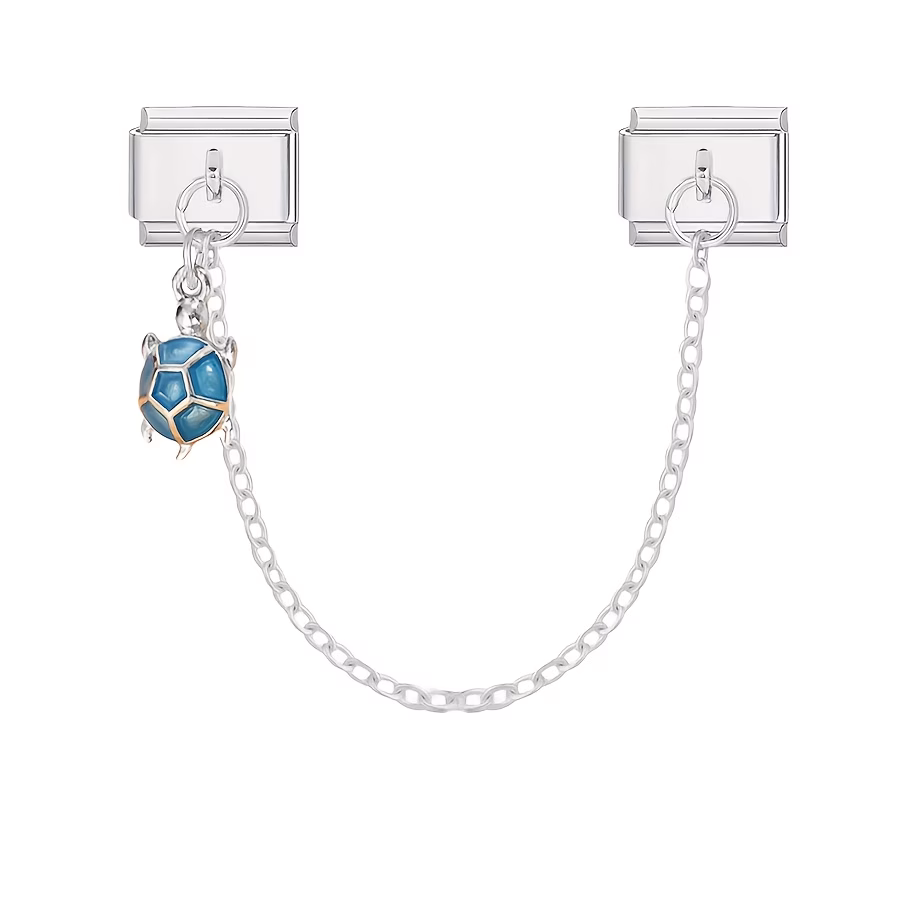 tartaruga-azul-double-pendente-prateado